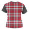 Red & Gray Plaid Women's T-shirt Back