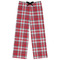 Red & Gray Plaid Womens Pjs - Flat Front
