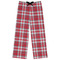 Red & Gray Plaid Womens Pajama Pants - XS