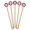 Red & Gray Plaid Wooden 6" Stir Stick - Round - Fan View