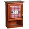 Red & Gray Plaid Wooden Cabinet Decal (Medium)