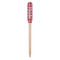 Red & Gray Plaid Wooden Food Pick - Paddle - Single Pick