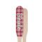 Red & Gray Plaid Wooden Food Pick - Paddle - Single Sided - Front & Back