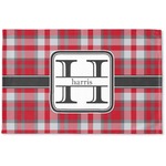 Red & Gray Plaid Woven Mat (Personalized)