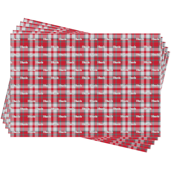 Red & Gray Plaid Wrapping Paper - 5 Sheets Approval