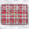 Red & Gray Plaid Wrapping Paper Roll - Matte - Wrapped Box