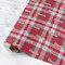 Red & Gray Plaid Wrapping Paper Rolls- Main