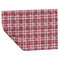Red & Gray Plaid Wrapping Paper Sheet - Double Sided - Folded