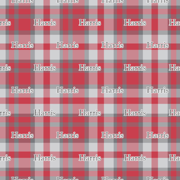 Red & Gray Plaid Wrapping Paper Square