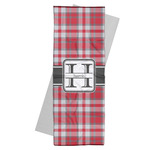 Red & Gray Plaid Yoga Mat Towel (Personalized)