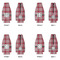 Red & Gray Plaid Zipper Bottle Cooler - Set of 4 - APPROVAL