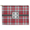 Red & Gray Plaid Zipper Pouch Large (Front)