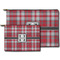Red & Gray Plaid Zippered Pouches - Size Comparison