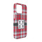 Red & Gray Plaid iPhone 13 Case - Angle