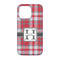 Red & Gray Plaid iPhone 13 Case - Back