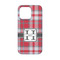 Red & Gray Plaid iPhone 13 Mini Case - Back