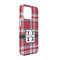 Red & Gray Plaid iPhone Case - Plastic - iPhone 13 Pro (Personalized)