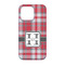 Red & Gray Plaid iPhone 13 Pro Case - Back