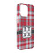 Red & Gray Plaid iPhone Case - Plastic - iPhone 13 Pro Max (Personalized)