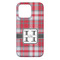 Red & Gray Plaid iPhone 13 Pro Max Case - Back