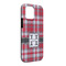 Red & Gray Plaid iPhone 13 Pro Max Tough Case - Angle