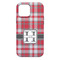 Red & Gray Plaid iPhone 13 Pro Max Tough Case - Back