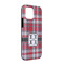 Red & Gray Plaid iPhone 13 Pro Tough Case -  Angle