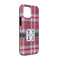 Red & Gray Plaid iPhone 13 Tough Case - Angle