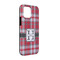 Red & Gray Plaid iPhone Case - Rubber Lined - iPhone 13 (Personalized)