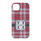 Red & Gray Plaid iPhone 14 Pro Case - Back