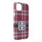 Red & Gray Plaid iPhone 14 Pro Max Case - Angle