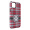 Red & Gray Plaid iPhone 14 Pro Max Tough Case - Angle