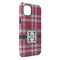 Red & Gray Plaid iPhone Case - Rubber Lined - iPhone 14 Pro Max (Personalized)