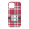 Red & Gray Plaid iPhone 15 Pro Case - Back