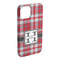 Red & Gray Plaid iPhone 15 Pro Max Case - Angle