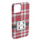 Red & Gray Plaid iPhone Case - Plastic - iPhone 15 Pro Max (Personalized)