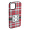 Red & Gray Plaid iPhone 15 Pro Max Tough Case - Angle