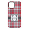 Red & Gray Plaid iPhone 15 Pro Max Tough Case - Back