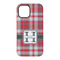 Red & Gray Plaid iPhone 15 Pro Tough Case - Back