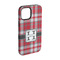 Red & Gray Plaid iPhone 15 Tough Case -  Angle