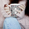 Red & Gray Polka Dots 11oz Coffee Mug - LIFESTYLE