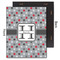 Red & Gray Polka Dots 11x14 Wood Print - Front & Back View