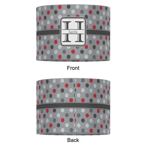 Red & Gray Polka Dots 12" Drum Lampshade - APPROVAL (Fabric)