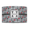 Red & Gray Polka Dots 12" Drum Lampshade - FRONT (Fabric)