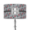 Red & Gray Polka Dots 12" Drum Lamp Shade - Fabric (Personalized)