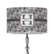 Red & Gray Polka Dots 12" Drum Lamp Shade - Poly-film (Personalized)