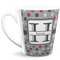 Red & Gray Polka Dots 12 Oz Latte Mug - Front Full