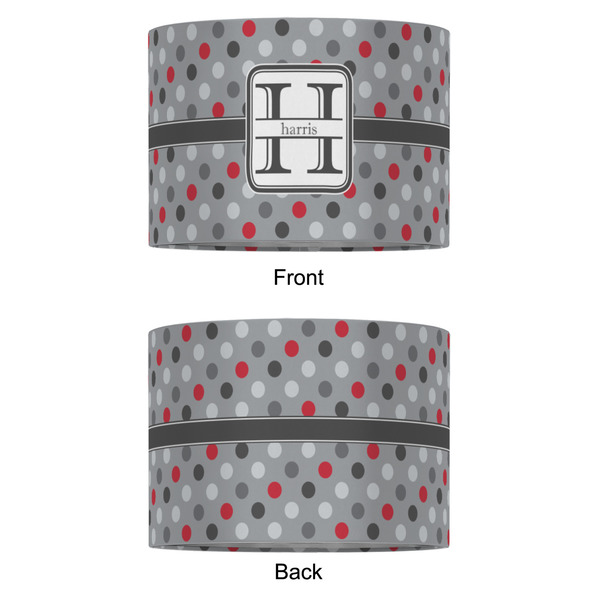 Red & Gray Polka Dots 16" Drum Lampshade - APPROVAL (Fabric)