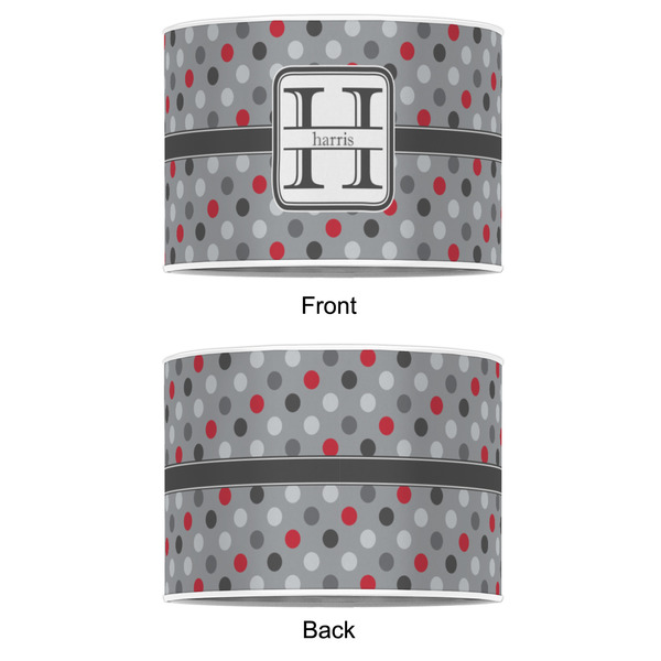 Red & Gray Polka Dots 16" Drum Lampshade - APPROVAL (Poly Film)