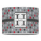 Red & Gray Polka Dots 16" Drum Lampshade - FRONT (Poly Film)